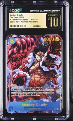 Monkey.D.Luffy (118) (SEC RARE ART) OP11-118 /ONE PIECE CARD / CGC GEM 10 ENG - Image 1