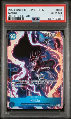 2024 ONE PIECE PRB01-PREMIUM BOOSTER ALTERNATE ART #044 KAIDO PSA 10 - Image 1