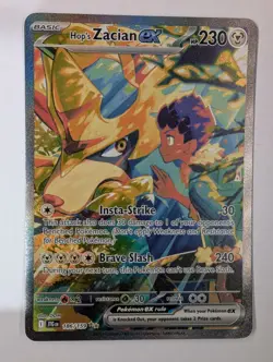 Hop's Zacian ex SIR 186/159 JTG S&V ENG Journey Together NM Pokemon Card TCG - Image 1