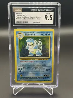 Pokemon TCG Blastoise Holo Card 003/034 TCG Classic English CGC 9.5 Mint+ - Image 1