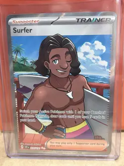 Surfer 235/191 Surging Sparks Full Art Ultra Rare Holo Pokemon Card NM - Image 1