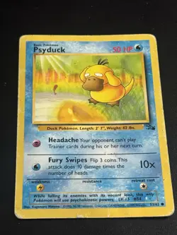 Psyduck 53/62 Fossil Regular Pokemon Card - Image 1