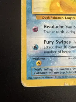Psyduck 53/62 Fossil Regular Pokemon Card - Image 2