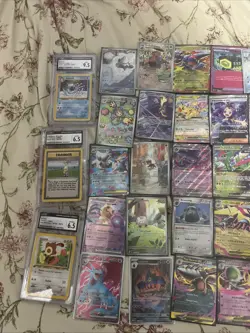 53 Pokemon Card Collection Lot Singles And Vintage CGC Slabs Different Languages - Image 2