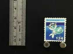 Vaporeon Pokemon Stamp Card Japanese Shogakukan Nintendo Game Anime TCG BA - Image 2