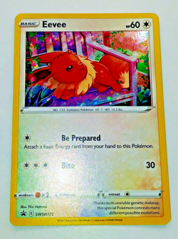 Pokemon TCG Sword & Shield Eevee Cosmos Holo Black Star Promo Card SWSH175 - Image 1
