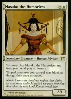 MTG English Masako the Humorless NM Normal Champions of Kamigawa - Image 1