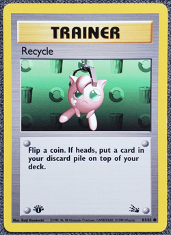 1st Edition Recycle - Fossil - #61/62 - Vintage Pokemon Card 1999 WOTC - Image 1