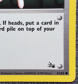 1st Edition Recycle - Fossil - #61/62 - Vintage Pokemon Card 1999 WOTC - Image 4