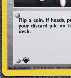 1st Edition Recycle - Fossil - #61/62 - Vintage Pokemon Card 1999 WOTC - Image 5