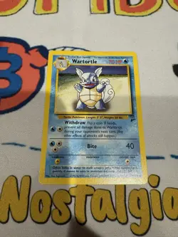 Pokemon TCG Base Set Wartortle Card 42/102 Unlimited Regular Uncommon - Image 1
