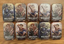 One Piece Card Game Tin Pack Set Vol. 2. Lot of Ten (10) - Image 1