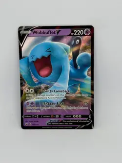 Pokemon Card Wobbuffet V 086/202 Sword & Shield HOLO RARE - NM - Image 1