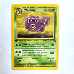 Weezing 45/62 Pokemon TCG 1st Edition Fossil NM Vintage 1999 Card - Image 2