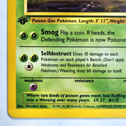 Weezing 45/62 Pokemon TCG 1st Edition Fossil NM Vintage 1999 Card - Image 5