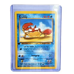 Krabby 51/62 Pokemon TCG 1st Edition Fossil Vintage 1999 Card - Image 1