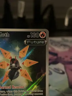 Pokemon TCG Iron Moth Holo Illustration Rare Card 187/182 Paradox Rift - Image 4