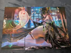 RARE Hu Tao 9x Puzzle Card Set Genshin Impact Goddess Story EX DLSN Holo Waifu - Image 1