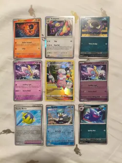 Pokemon 9 Card Bulk Lot | 1 Holo + 8 Common – Authentic TCG Collection (11) - Image 1