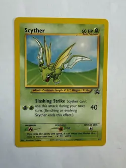 2000 Pokemon Black Star Promo Scyther 45/53 Wotc Regular Trading Card Game TCG - Image 1