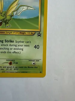 2000 Pokemon Black Star Promo Scyther 45/53 Wotc Regular Trading Card Game TCG - Image 5