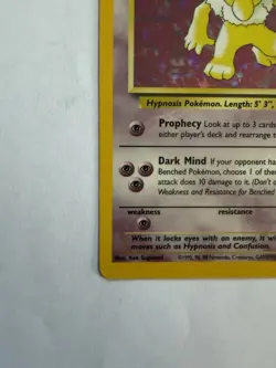 1999 Pokemon Hypno 8/62 Fossil Holo Trading Card Game TCG - Image 4