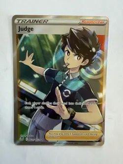 Pokemon Judge TG25/TG30 Sword & Shield Silver Tempest Trainer Gallery Holo Card - Image 1