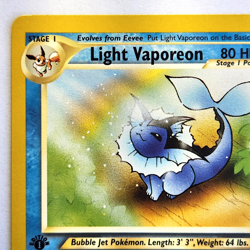 Light Vaporeon 52/105 Pokemon TCG Neo Destiny 1st Edition NM Vintage 2002 Card - Image 3