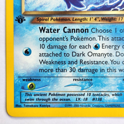 Dark Omanyte 37/105 Pokemon TCG 1st Edition Neo Destiny NM Vintage 2002 Card - Image 5