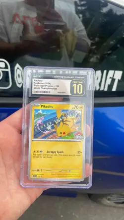 CGC Pristine 10 Pikachu SVP190 - S&V World Championship 2024 Promo Pokemon Card - Image 2