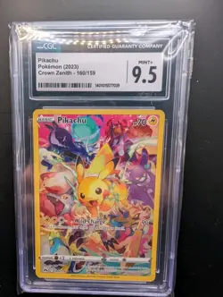 Pokemon Pikachu 160/159 Crown Zenith Secret Rare Full Art Holo CGC 9.5 Card - Image 1