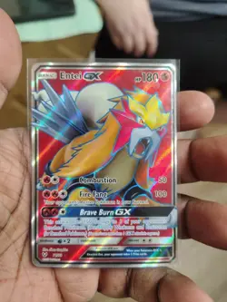 Entei GX 71/73 Shining Legends Full Art Ultra Rare Holo Pokemon Card - Image 1