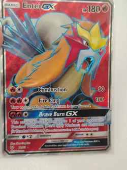 Entei GX 71/73 Shining Legends Full Art Ultra Rare Holo Pokemon Card - Image 2