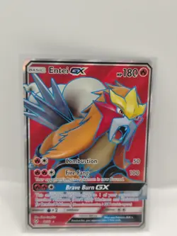Entei GX 71/73 Shining Legends Full Art Ultra Rare Holo Pokemon Card - Image 3