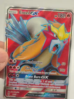 Entei GX 71/73 Shining Legends Full Art Ultra Rare Holo Pokemon Card - Image 4