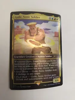 MTG Guile, Sonic Soldier Foil 434 SLD Secret Lair Drop Series Street Fighter - Image 1