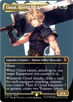Cloud, Ex-SOLDIER (Borderless) - 0202 - Final Fantasy MTG - English - NM/M - Image 1