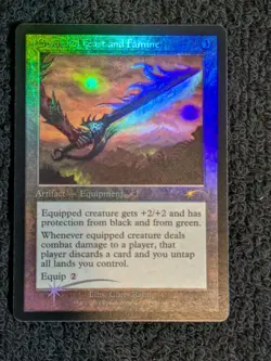 MTG Magic The Gathering Sword of Feast and Famine Judge Promo 2014 - Excellent - Image 1