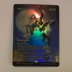 Nine Lives Borderless Poster FOIL NM Marvel Spiderman MTG MAGIC THE GATHERING - Image 1