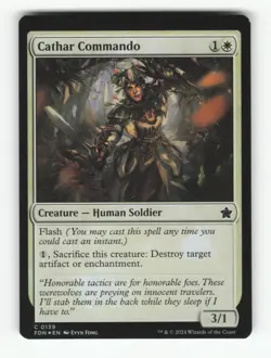 Cathar Commando C Foundations 139 LP Foil Magic: The Gathering - Image 1