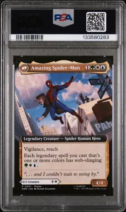 2025 Magic The Gathering Spider-Man Peter Parker NYCC Disney Purchse Bonus PSA 9 - Image 2