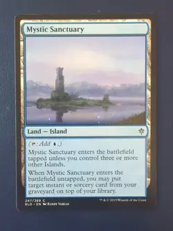 Mystic Sanctuary Throne of Eldraine Regular Land Island MTG NM - Image 1