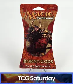 MAGIC THE GATHERING MTG TCG BORN OF THE GODS SLEEVED BOOSTER PACK SEALED - Image 1