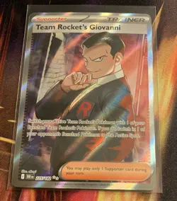 Pokemon TCG Team Rocket's Giovanni Full Art 225/182 Destined Rivals NM - Image 1