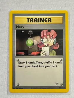 Mary 87/111 Rare Neo Genesis Pokemon Near Mint - Image 1