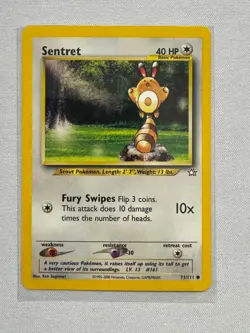 Sentret 71/111 Common Neo Genesis Pokemon Near Mint - Image 1