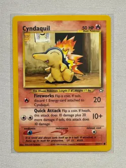 Cyndaquil 57/111 Common Neo Genesis Pokemon Near Mint - Image 1