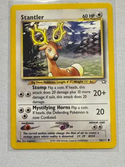 Stantler 76/111 Common Neo Genesis Pokemon Near Mint - Image 1