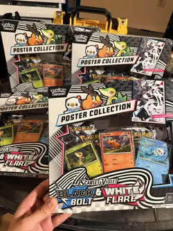 Pokemon TCG SV10.5 Black Bolt & White Flare Unova Poster Collection SEALED! X4 - Image 3