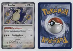 Shiny Rare - Snorlax Pokemon Scarlet & Violet Paldean Fates PAF #202 - Image 3